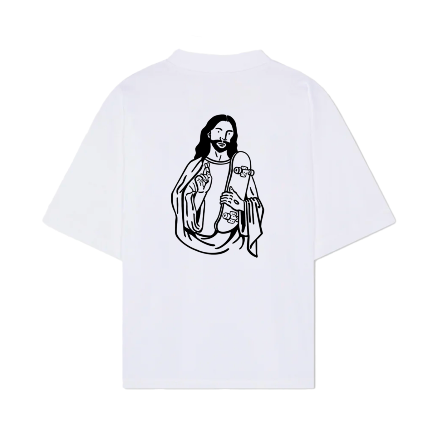 Skate's Jesus Tee - White