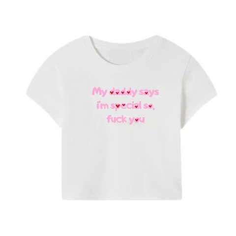 My Daddy Croptop - Pink