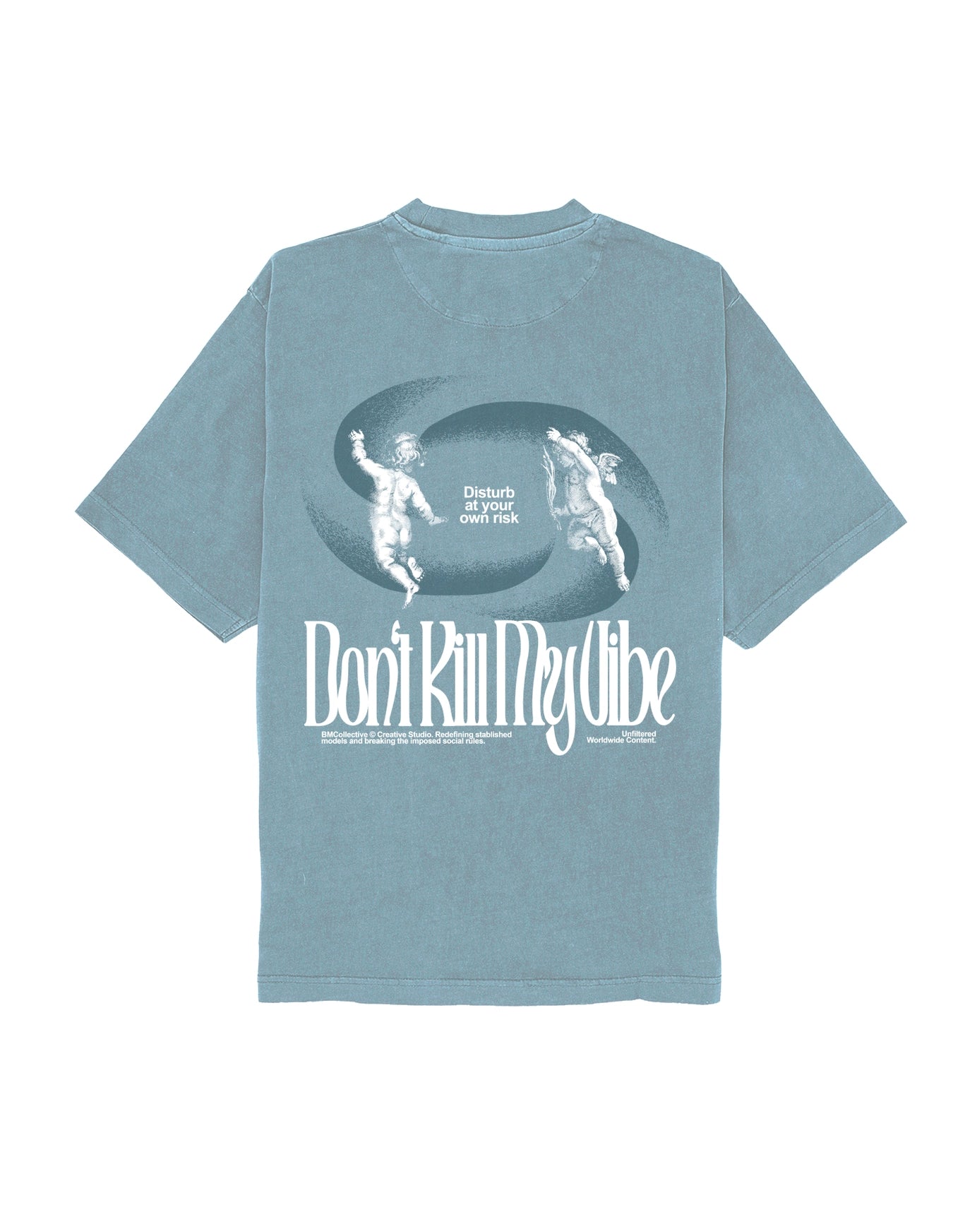 Don't Kill My Vibe Washed Tee - Blue